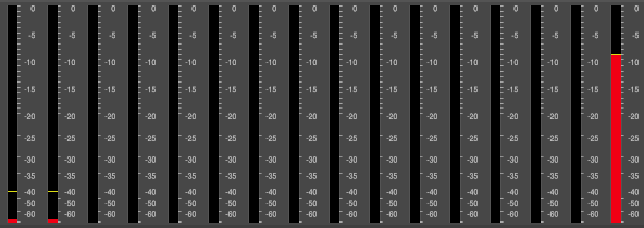 Meterbridge running on all 16 input channels
