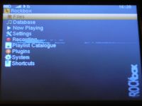 Rockbox main menu on an iPod Video